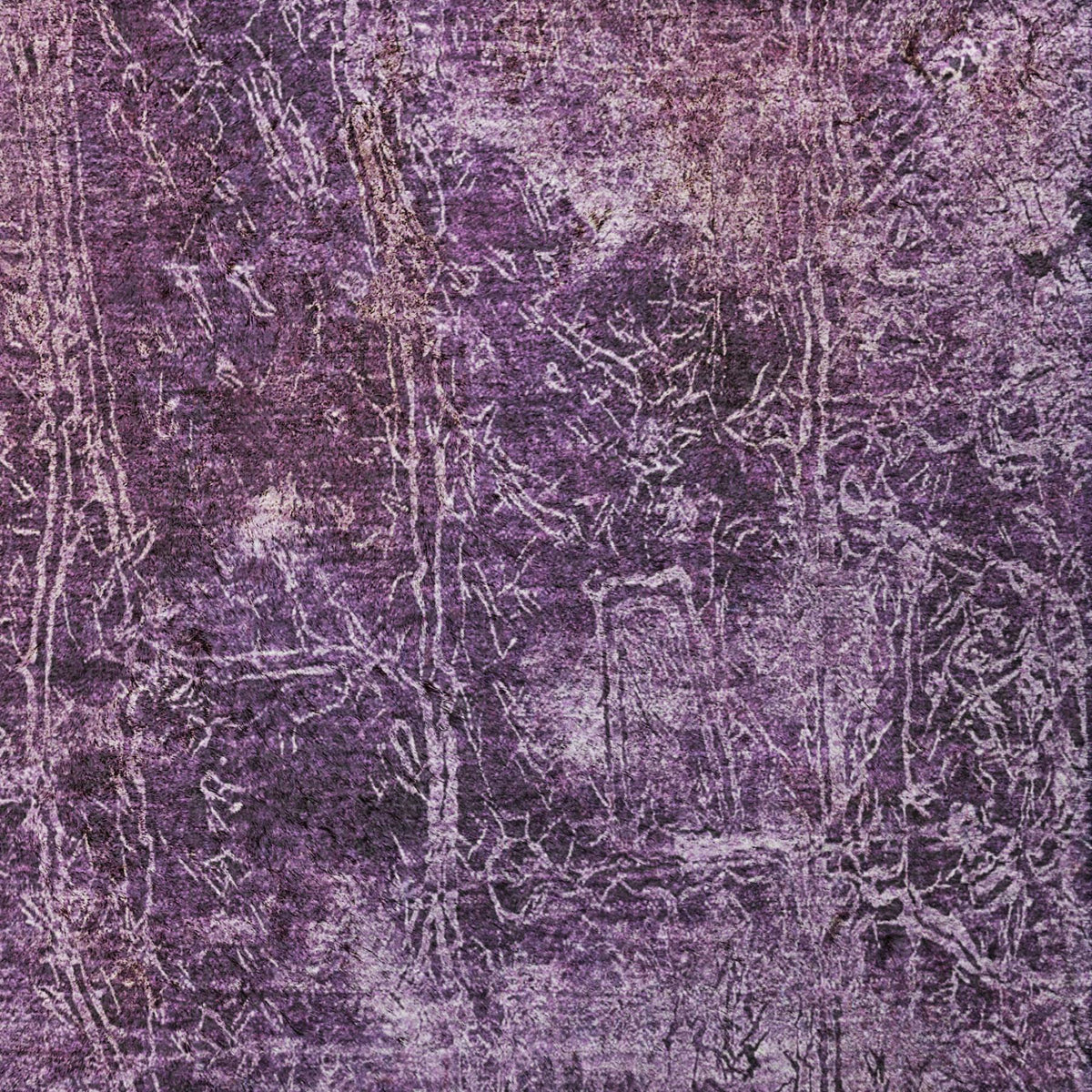 10' X 14' Purple And Charcoal Abstract Shag Washable Area Rug With UV Protection - HomeRoots - Flyclothing LLC