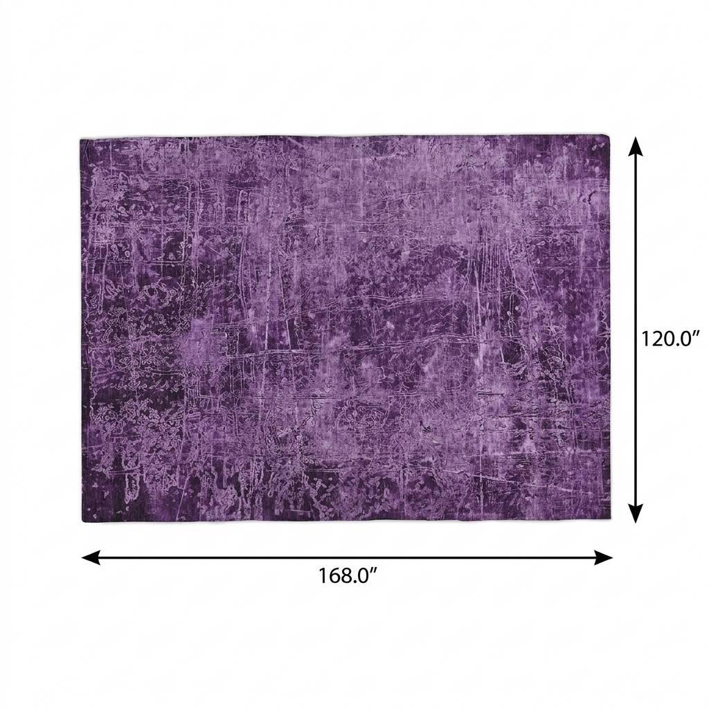 10' X 14' Purple And Charcoal Abstract Shag Washable Area Rug With UV Protection - HomeRoots - Flyclothing LLC