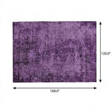 10' X 14' Purple And Charcoal Abstract Shag Washable Area Rug With UV Protection - HomeRoots - Flyclothing LLC