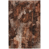 3' X 5' Orange And Charcoal Floral Shag Washable Area Rug With UV Protection - HomeRoots - Flyclothing LLC