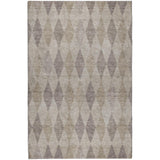 5' X 8' Beige And Gray Geometric Shag Washable Area Rug With UV Protection - HomeRoots - Flyclothing LLC