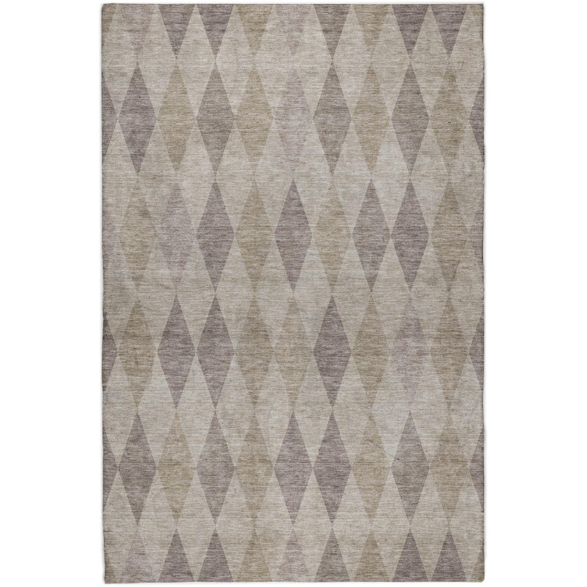 9' X 12' Beige And Gray Geometric Shag Washable Area Rug With UV Protection - HomeRoots - Flyclothing LLC