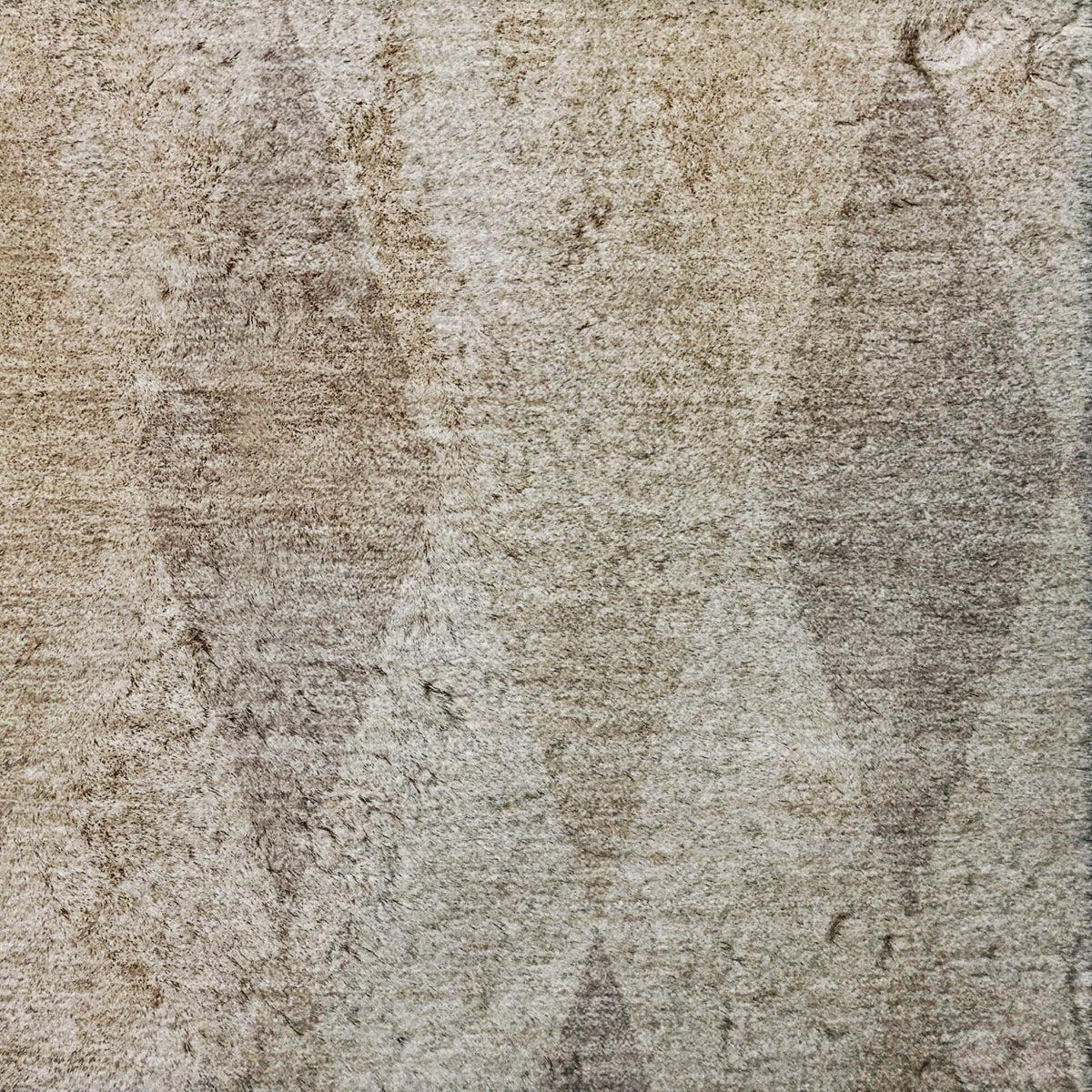 9' X 12' Beige And Gray Geometric Shag Washable Area Rug With UV Protection - HomeRoots - Flyclothing LLC