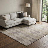 10' X 14' Beige And Gray Geometric Shag Washable Area Rug With UV Protection - HomeRoots - Flyclothing LLC