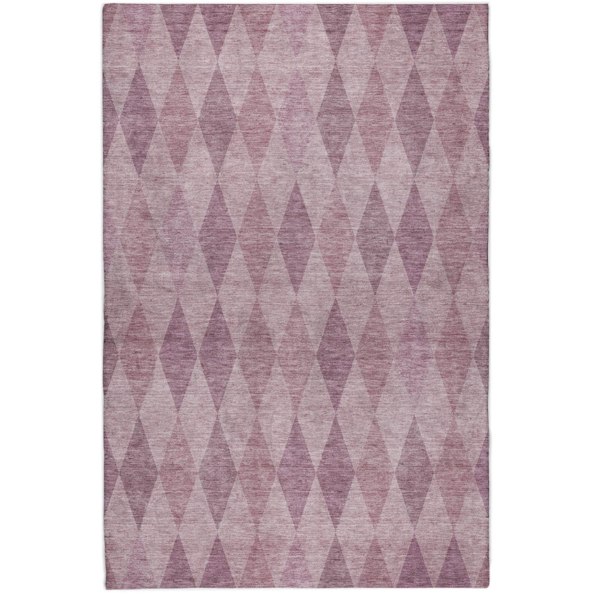 5' X 8' Blush And Mauve Geometric Shag Washable Area Rug With UV Protection - HomeRoots - Flyclothing LLC