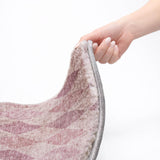 9' X 12' Blush And Mauve Geometric Shag Washable Area Rug With UV Protection - HomeRoots - Flyclothing LLC