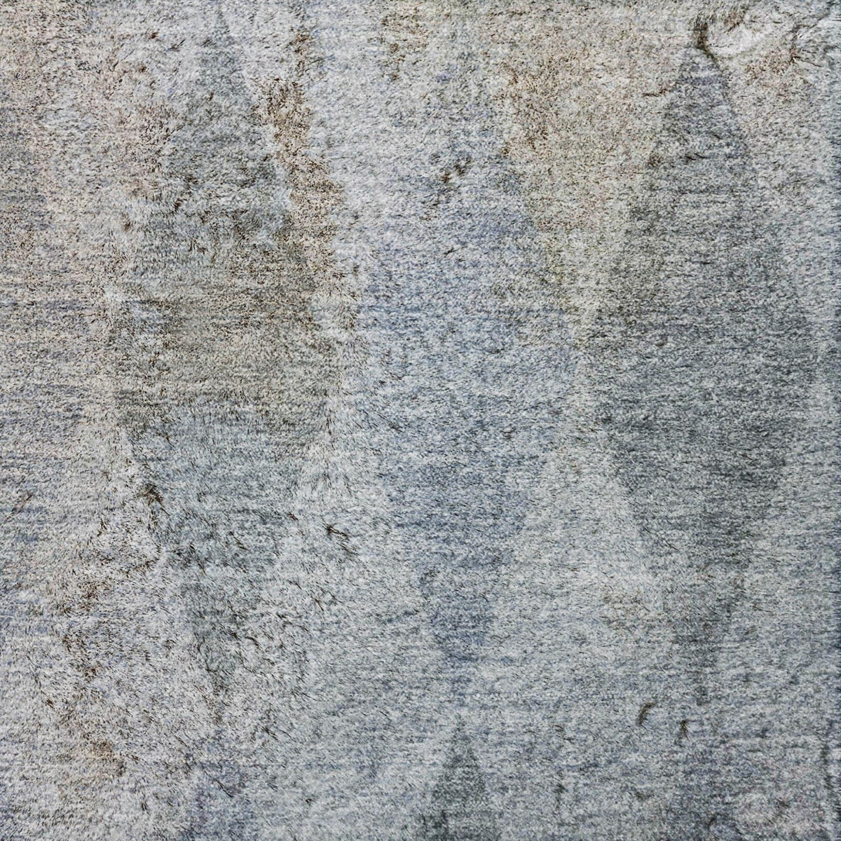 8' X 10' Denim Blue And Gray Geometric Shag Washable Area Rug With UV Protection - HomeRoots - Flyclothing LLC
