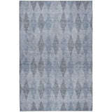 9' X 12' Denim Blue And Gray Geometric Shag Washable Area Rug With UV Protection - HomeRoots - Flyclothing LLC