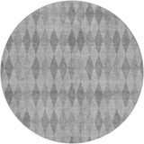 8' Gray And Charcoal Geometric Shag Washable Round Rug With UV Protection - HomeRoots - Flyclothing LLC