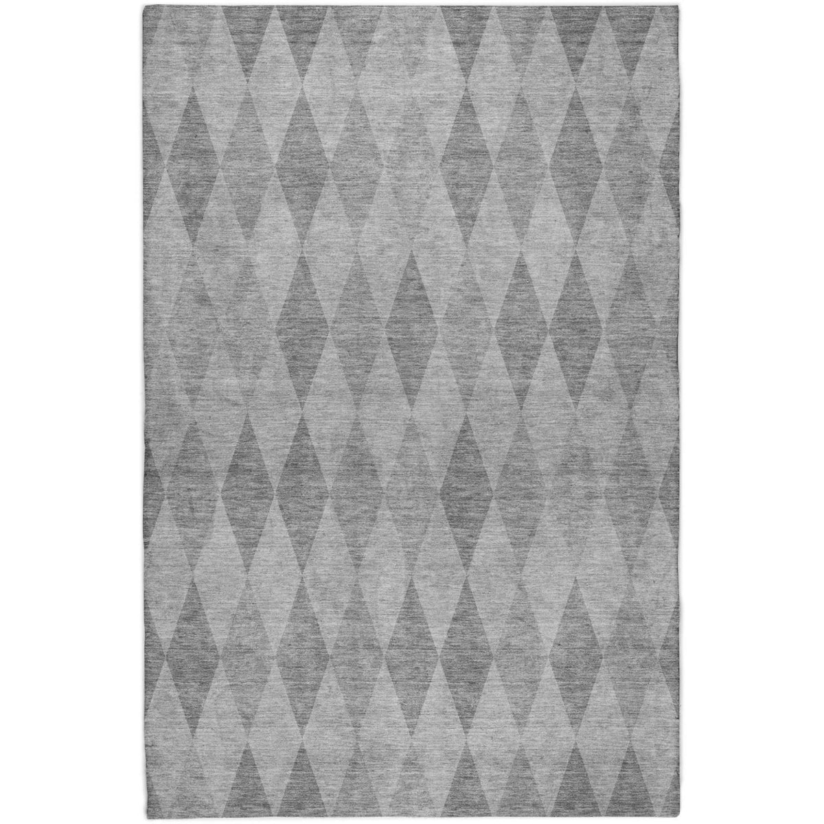 10' X 14' Gray And Charcoal Geometric Shag Washable Area Rug With UV Protection - HomeRoots - Flyclothing LLC