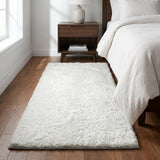3' X 5' Ivory And Gray Geometric Shag Washable Area Rug With UV Protection - HomeRoots - Flyclothing LLC