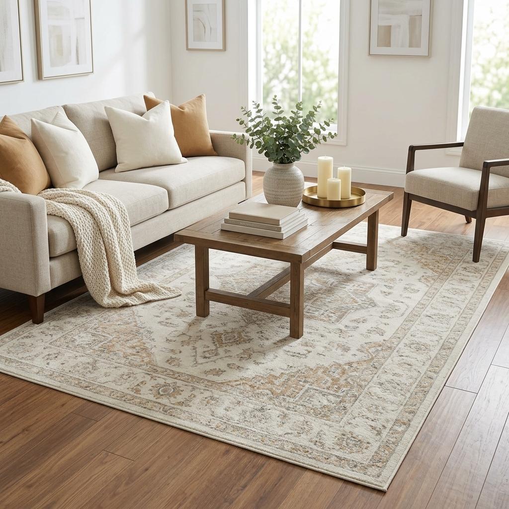 5' X 8' Ivory And Gray Geometric Shag Washable Area Rug With UV Protection - HomeRoots - Flyclothing LLC