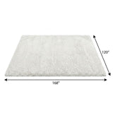 10' X 14' Ivory And Gray Geometric Shag Washable Area Rug With UV Protection - HomeRoots - Flyclothing LLC