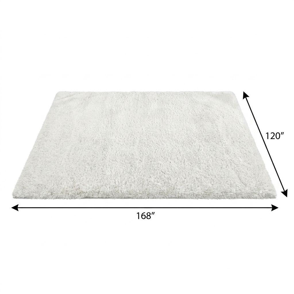 10' X 14' Ivory And Gray Geometric Shag Washable Area Rug With UV Protection - HomeRoots - Flyclothing LLC