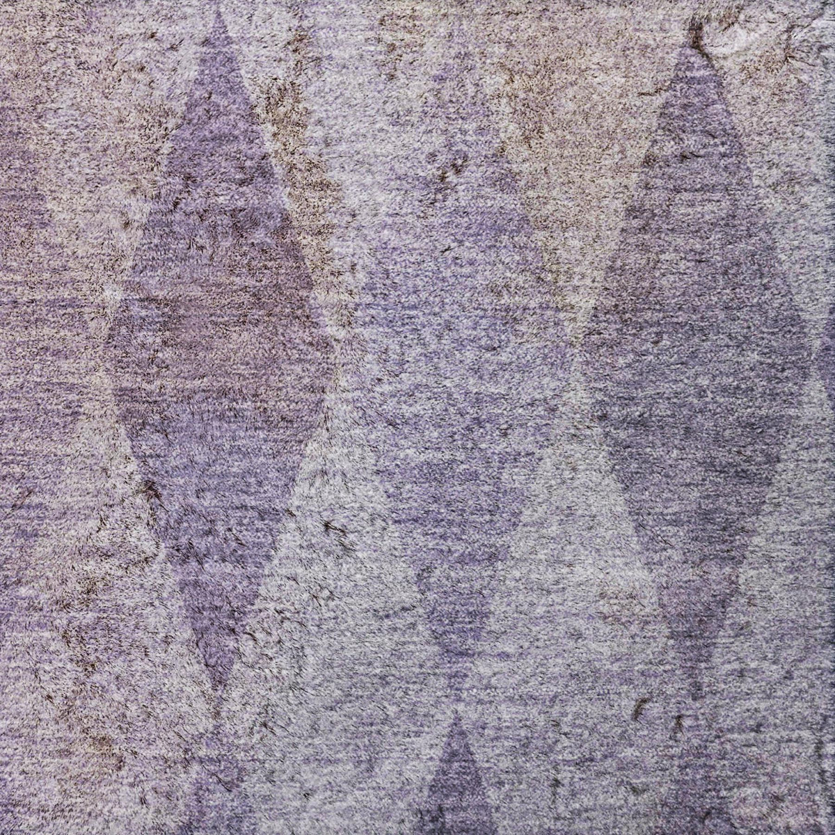3' X 5' Purple And Lavender Geometric Shag Washable Area Rug With UV Protection - HomeRoots - Flyclothing LLC