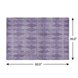 3' X 5' Purple And Lavender Geometric Shag Washable Area Rug With UV Protection - HomeRoots - Flyclothing LLC