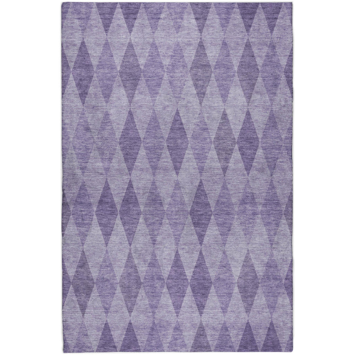 5' X 8' Purple And Lavender Geometric Shag Washable Area Rug With UV Protection - HomeRoots - Flyclothing LLC