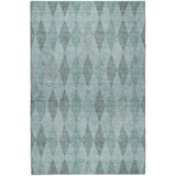 10' X 14' Teal And Gray Geometric Shag Washable Area Rug With UV Protection - HomeRoots - Flyclothing LLC