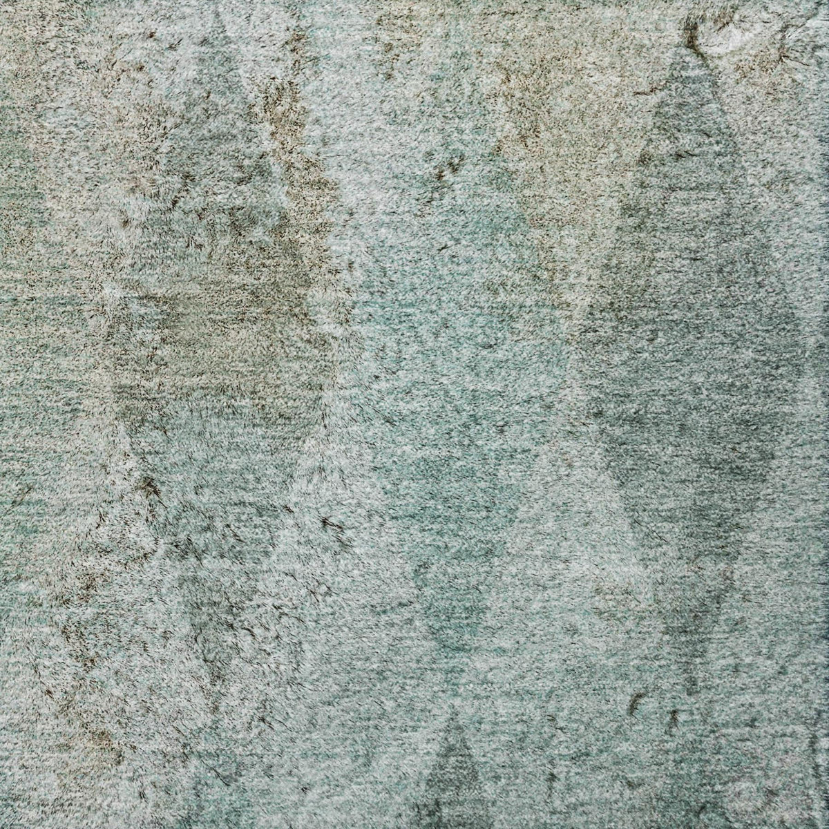 10' X 14' Teal And Gray Geometric Shag Washable Area Rug With UV Protection - HomeRoots - Flyclothing LLC