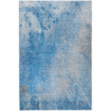 5' X 8' Blue And Denim Blue Abstract Shag Washable Area Rug With UV Protection - HomeRoots - Flyclothing LLC