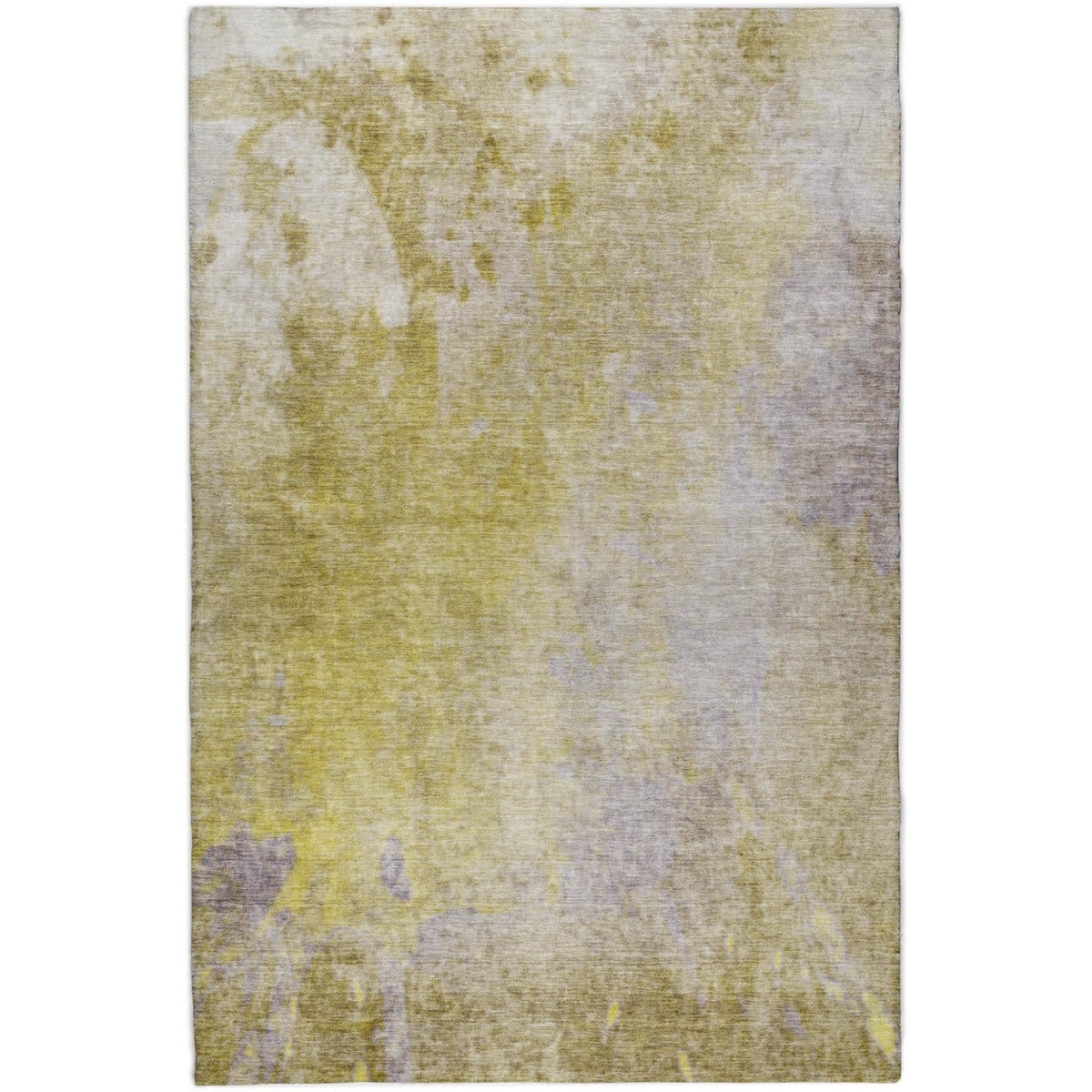 9' X 12' Gold And Beige Abstract Shag Washable Area Rug With UV Protection - HomeRoots - Flyclothing LLC