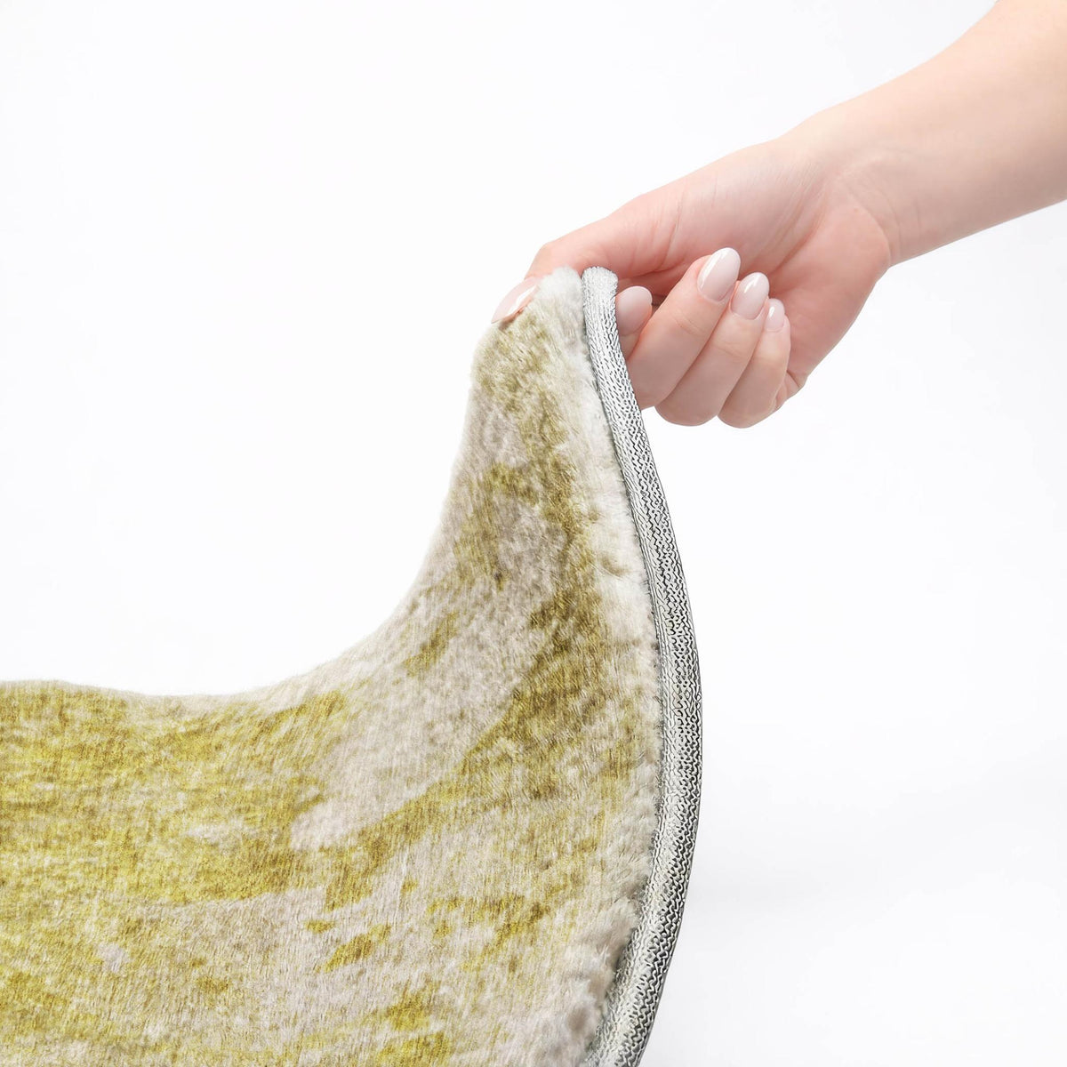 9' X 12' Gold And Beige Abstract Shag Washable Area Rug With UV Protection - HomeRoots - Flyclothing LLC