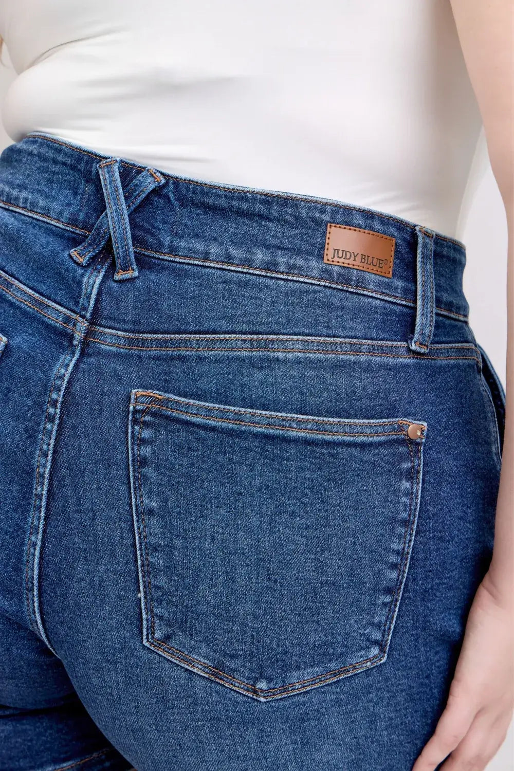 Judy Blue Full Size Double Button Waistband Denim Shorts Plus Size - Trendsi - Flyclothing LLC