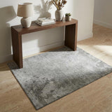 3' X 5' Gray And Silver Abstract Shag Washable Area Rug With UV Protection - HomeRoots - Flyclothing LLC