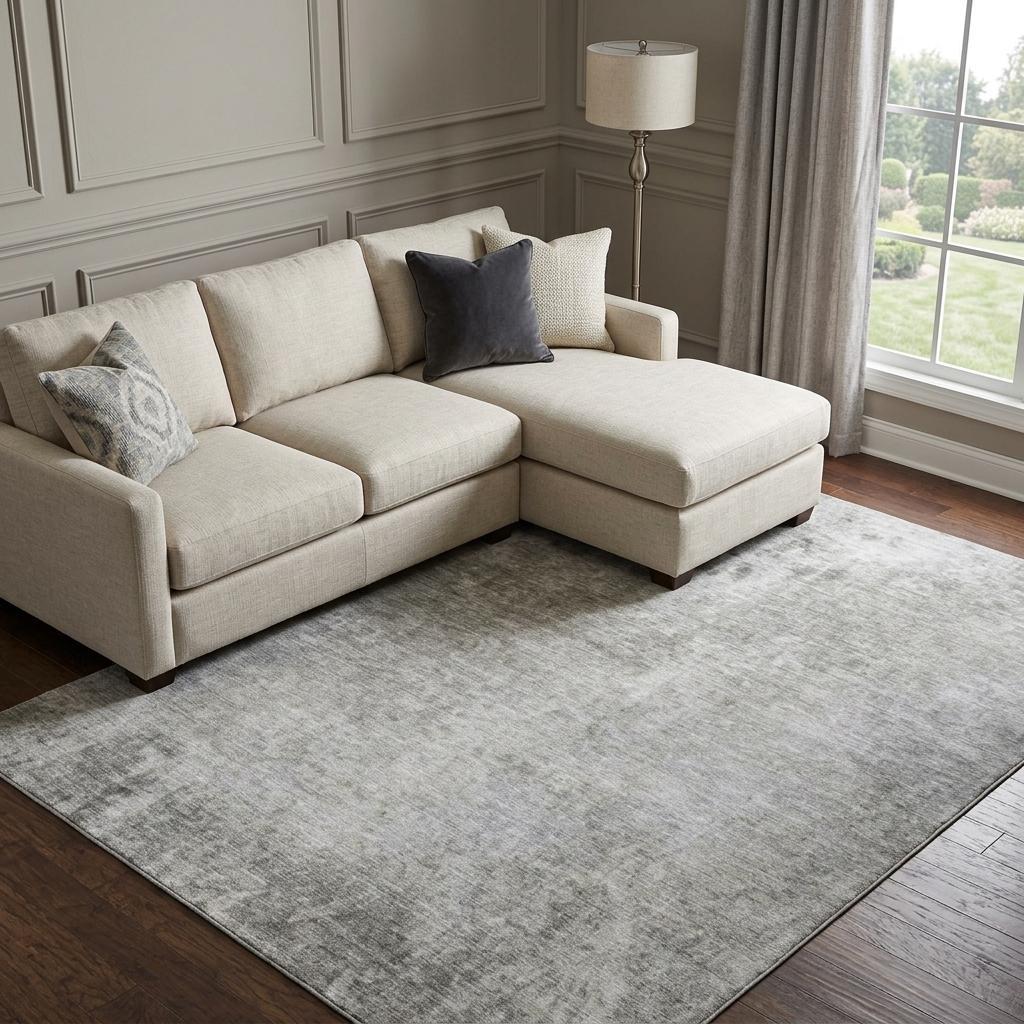 8' X 10' Gray And Silver Abstract Shag Washable Area Rug With UV Protection - HomeRoots - Flyclothing LLC