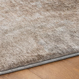 8' X 10' Brown And Beige Abstract Shag Washable Area Rug With UV Protection - HomeRoots - Flyclothing LLC