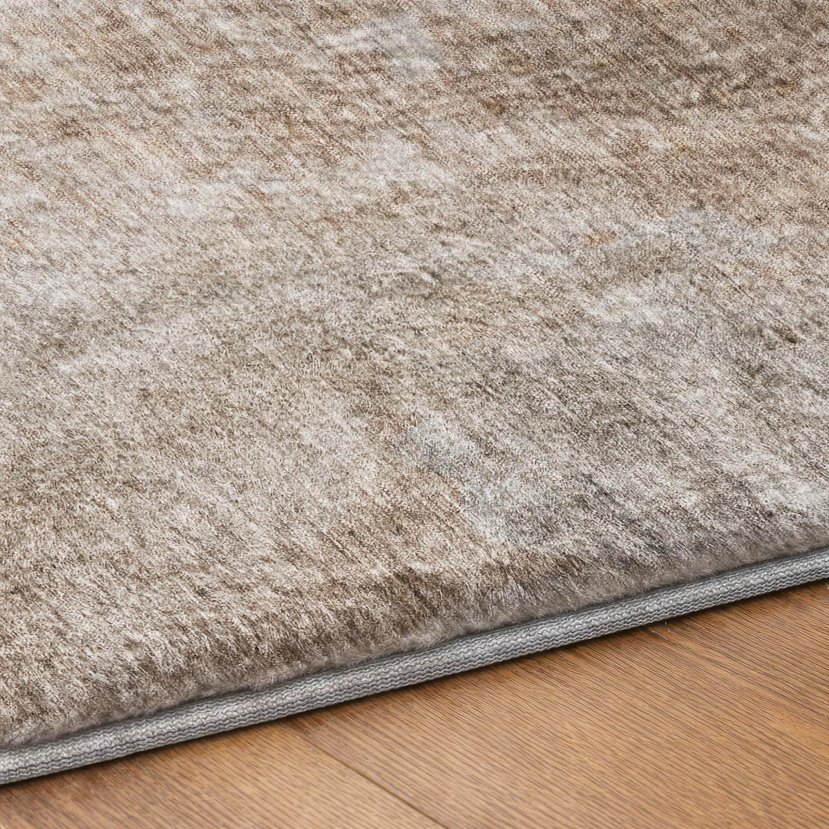 9' X 12' Brown And Beige Abstract Shag Washable Area Rug With UV Protection - HomeRoots - Flyclothing LLC