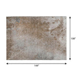 9' X 12' Brown And Beige Abstract Shag Washable Area Rug With UV Protection - HomeRoots - Flyclothing LLC
