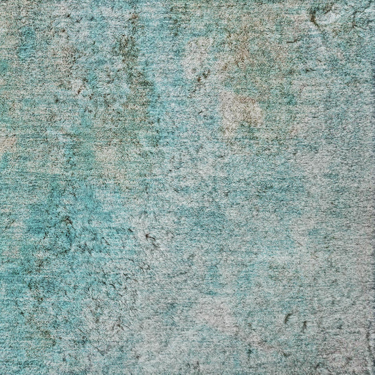 10' X 14' Teal And Gray Abstract Shag Washable Area Rug With UV Protection - HomeRoots - Flyclothing LLC
