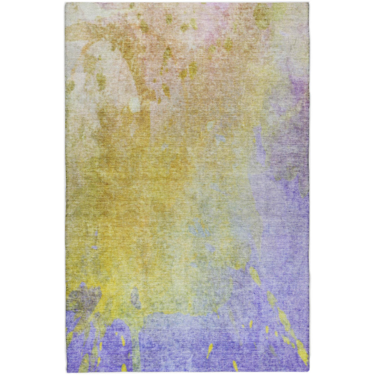 8' X 10' Wheat And Gold Abstract Shag Washable Area Rug With UV Protection - HomeRoots - Flyclothing LLC