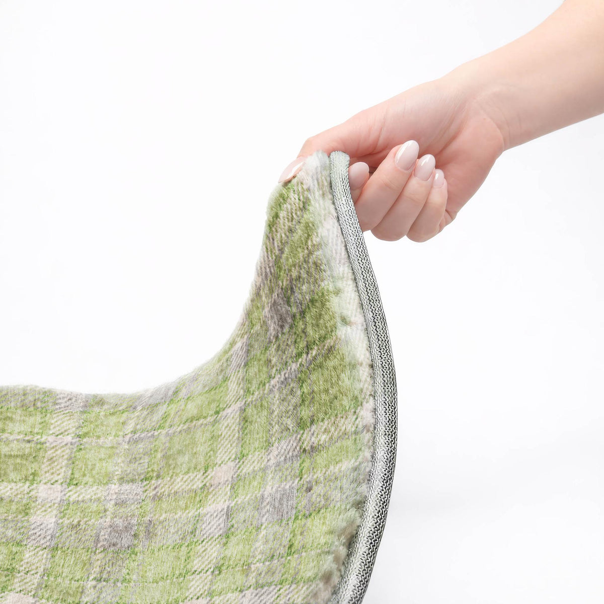 5' X 8' Green And Beige Plaid Shag Washable Area Rug With UV Protection - HomeRoots - Flyclothing LLC
