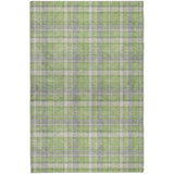 10' X 14' Green And Beige Plaid Shag Washable Area Rug With UV Protection - HomeRoots - Flyclothing LLC