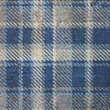 8' X 10' Navy Blue And Denim Blue Plaid Shag Washable Area Rug With UV Protection - HomeRoots - Flyclothing LLC