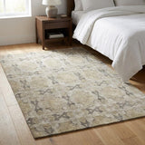 3' X 5' Beige And Gray Geometric Shag Washable Area Rug With UV Protection - HomeRoots - Flyclothing LLC