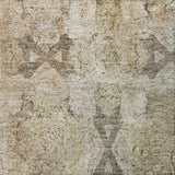 5' X 8' Beige And Gray Geometric Shag Washable Area Rug With UV Protection - HomeRoots - Flyclothing LLC