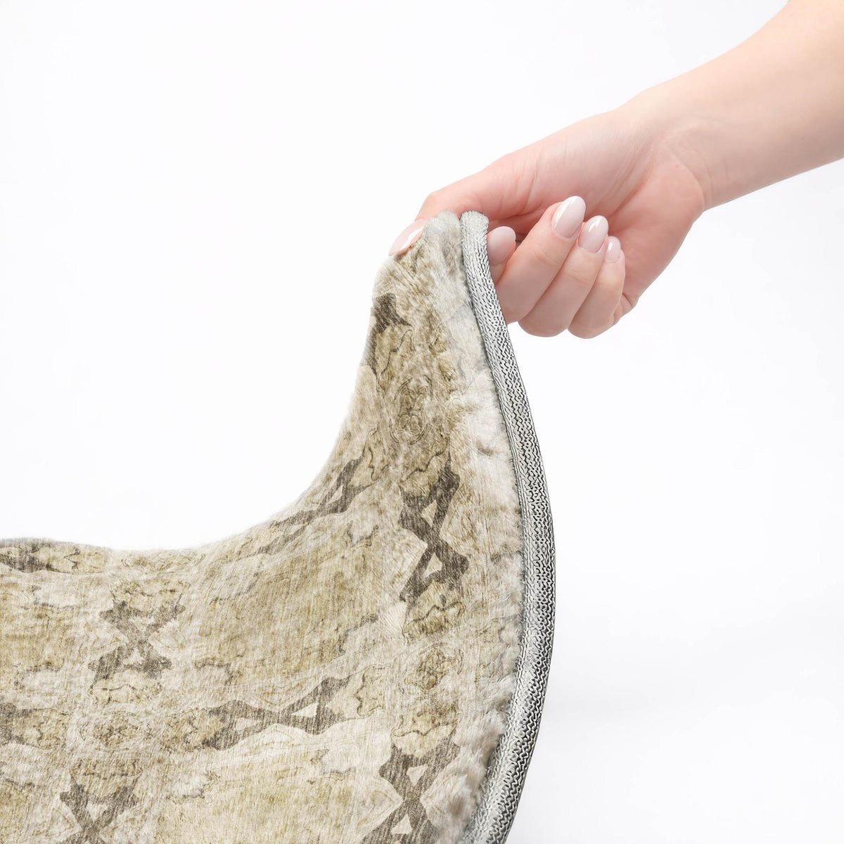 10' X 14' Beige And Gray Geometric Shag Washable Area Rug With UV Protection - HomeRoots - Flyclothing LLC