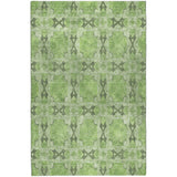 3' X 5' Green And Fern Green Geometric Shag Washable Area Rug With UV Protection - HomeRoots - Flyclothing LLC