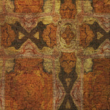 8' X 10' Orange And Terra Cotta Geometric Shag Washable Area Rug With UV Protection - HomeRoots - Flyclothing LLC