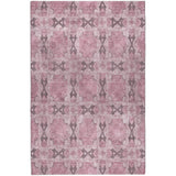 9' X 12' Pink And Gray Geometric Shag Washable Area Rug With UV Protection - HomeRoots - Flyclothing LLC