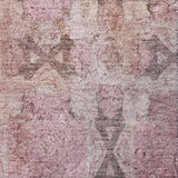 10' X 14' Pink And Gray Geometric Shag Washable Area Rug With UV Protection - HomeRoots - Flyclothing LLC