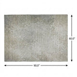 5' X 8' Beige And Gray Abstract Shag Washable Area Rug With UV Protection - HomeRoots - Flyclothing LLC