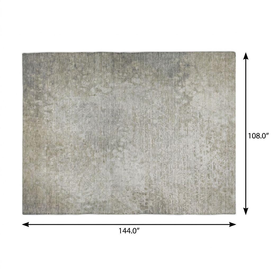 9' X 12' Beige And Gray Abstract Shag Washable Area Rug With UV Protection - HomeRoots - Flyclothing LLC