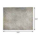9' X 12' Beige And Gray Abstract Shag Washable Area Rug With UV Protection - HomeRoots - Flyclothing LLC