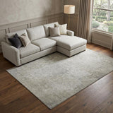 10' X 14' Beige And Gray Abstract Shag Washable Area Rug With UV Protection - HomeRoots - Flyclothing LLC