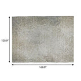 10' X 14' Beige And Gray Abstract Shag Washable Area Rug With UV Protection - HomeRoots - Flyclothing LLC
