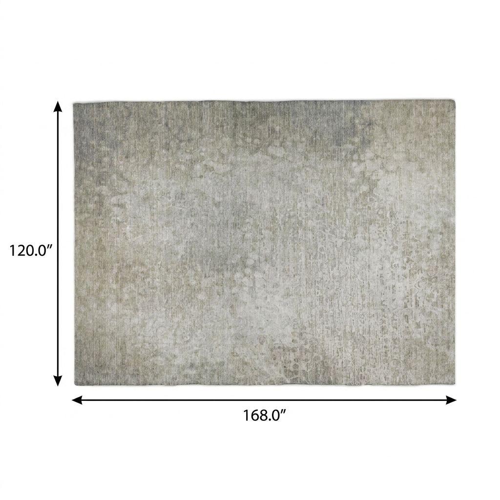 10' X 14' Beige And Gray Abstract Shag Washable Area Rug With UV Protection - HomeRoots - Flyclothing LLC